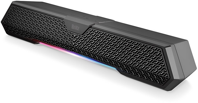 브리츠 게이밍 RGB 사운드바 블루투스 스피커, BR-MICBAR, 블랙