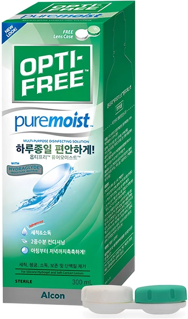 옵티프리 퓨어 모이스트 소프트렌즈 세정액, 300ml, 1개 - 쿠팡