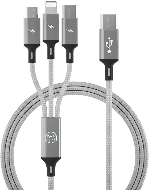 디지지 3in1 고속충전 멀티 스카이메타C 케이블, 200cm, 1개