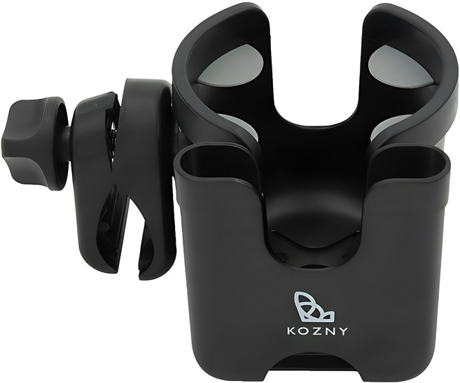 커즈니 투인원 유모 컵 앤 폰 홀더, 블랙, 1개