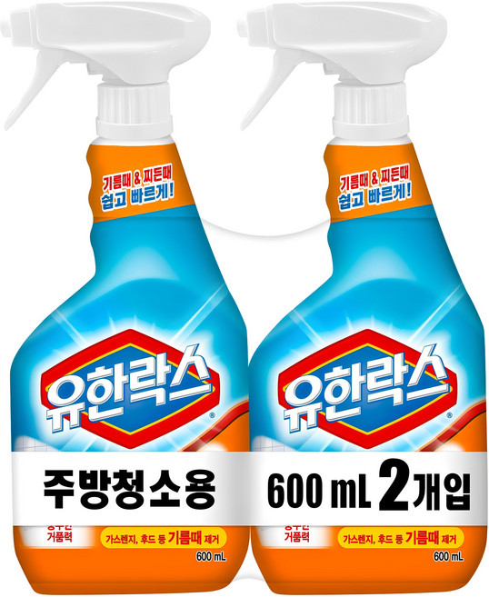 유한락스 주방청소용, 600ml, 2개