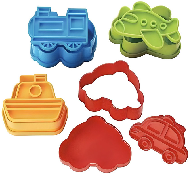 토루네 주먹밥틀 겸 식빵커터 P-3366 4종 세트, 혼합색상, 1세트