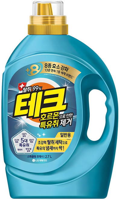 테크 호르몬 특유취 제거 액상세제 일반용 본품, 2.7L, 1개