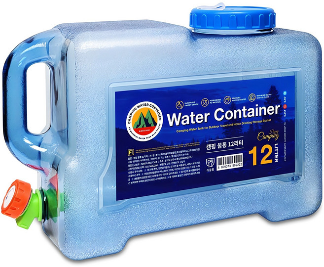 미르코리아 헬로폴 캠핑 물통, 12L, 1개