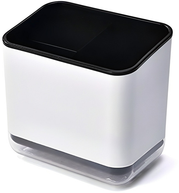 루미미루 3분할 물빠짐 스탠드형 수저통, 블랙, 1개