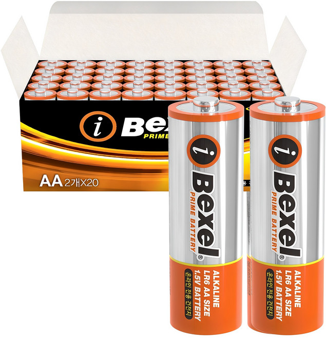 벡셀 아이프라임 알카라인 AA건전지, 40개입, 1개
