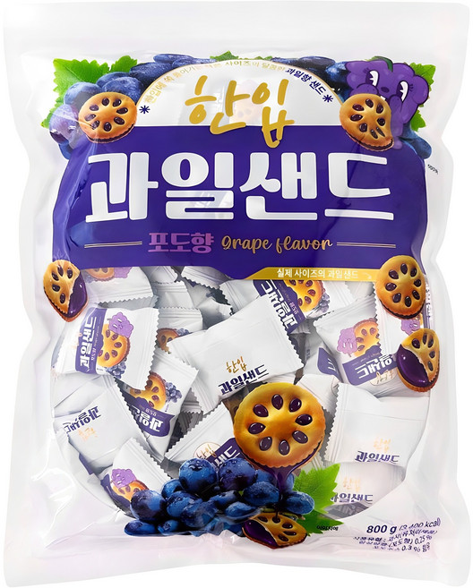 한입 과일 샌드 포도향, 800g, 1개