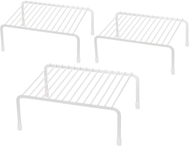 코멧 키친 2단 접시 정리대 화이트 3개입