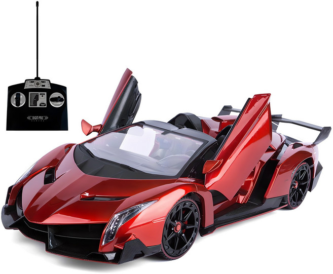 토이게이트 아동용 1:14 27MHz 2WD LED 자동오픈 로드스터 스트라이크 RC카, 레드, 1개