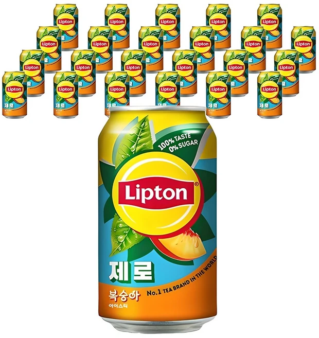립톤 제로 복숭아 아이스티, 355ml, 24개 - 쿠팡