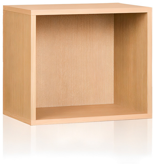 하우디가구 칸높은 칼라 DIY 공간박스, 워시오크, 1단