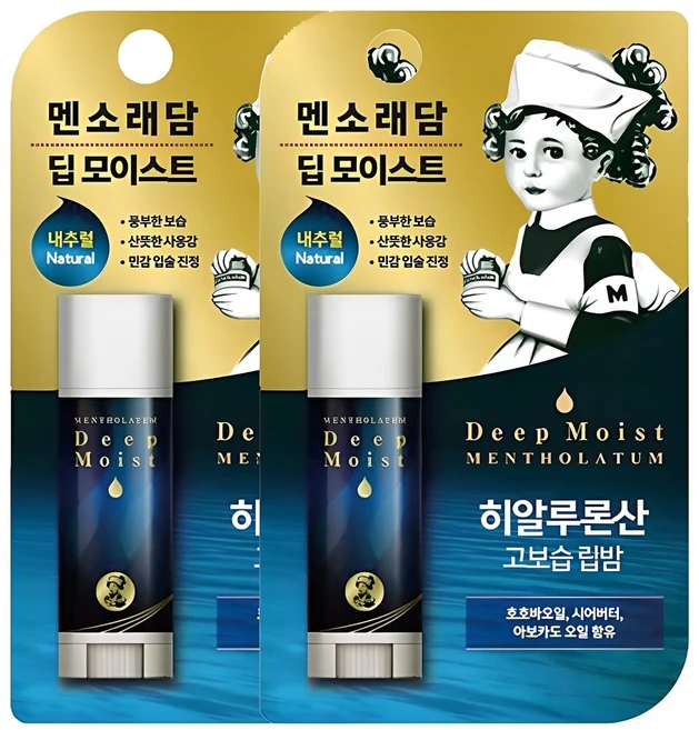 멘소래담 딥 모이스트 립밤, 내추럴, 4.5g, 2개 - 쿠팡