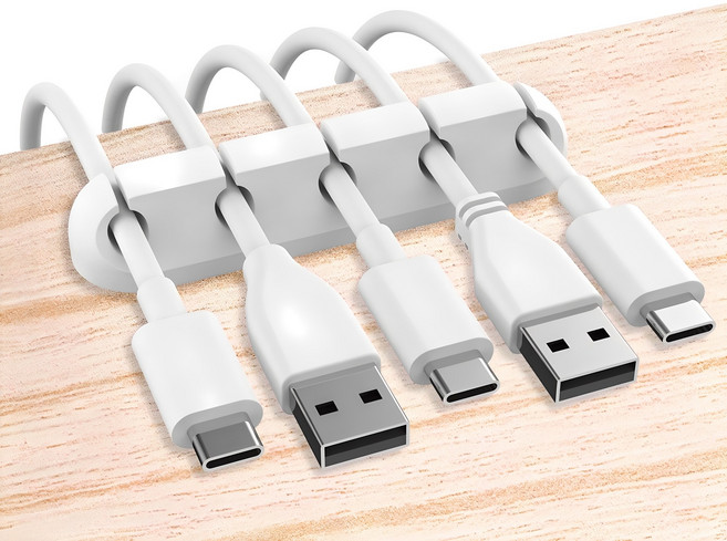 탐사 케이블 정리 홀더 5구, 화이트, 1개