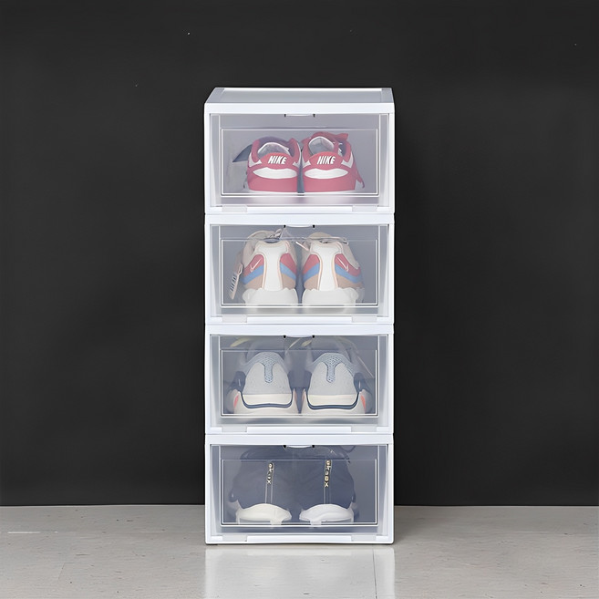 아이리스 신발정리함 대형 NSB-M340, 화이트, 4개