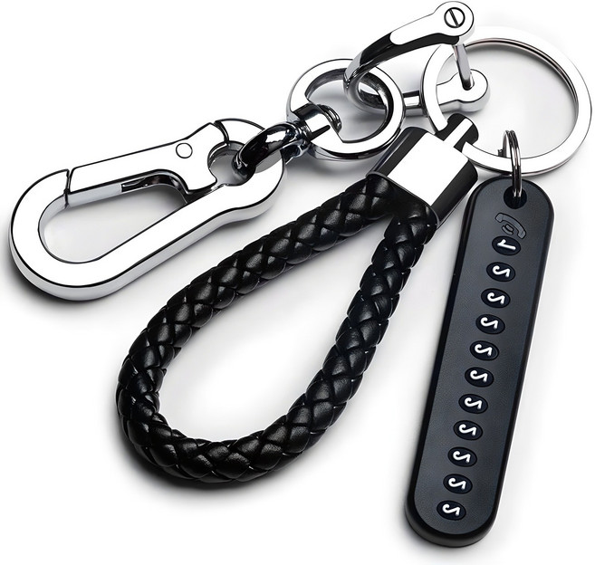 아이코어스 전화번호 키링, 블랙, 1개