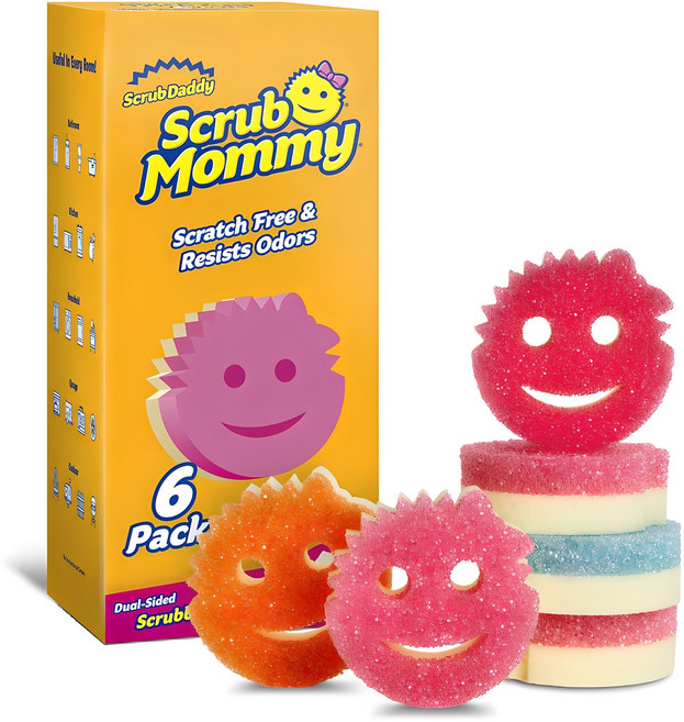 스크럽대디 마미 수세미 랜덤발송, 6개입, 1개