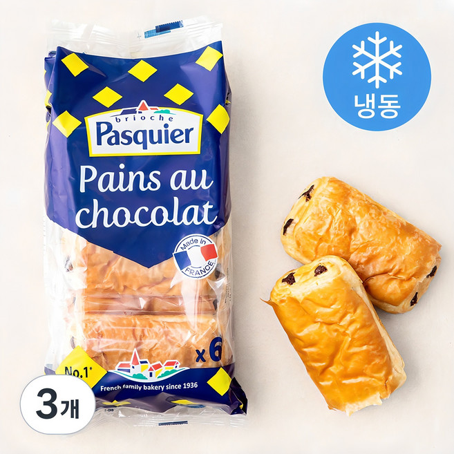 파스키에 팡오쇼콜라 6입 (냉동), 270g, 1개입, 3개