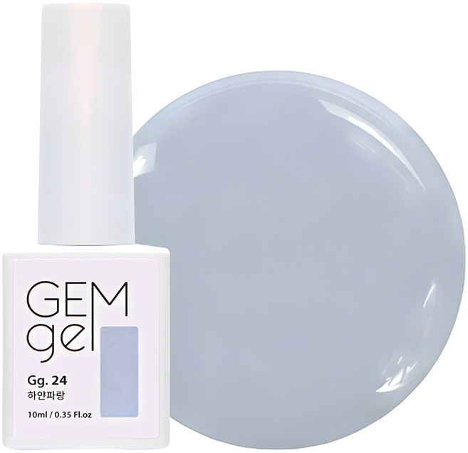 아이빛 네일아트 젬젤 컬러 젤네일, 24하얀파랑, 10ml, 1개