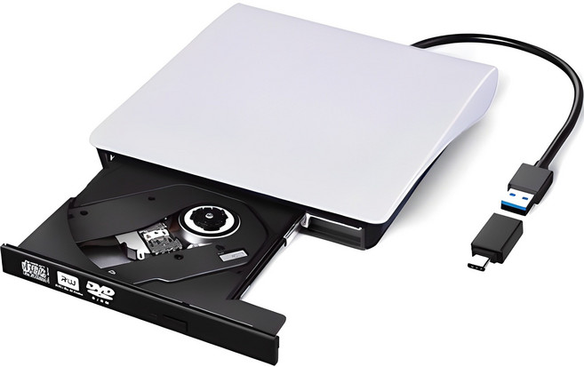 림스테일 USB 3.0 CD / DVD RW 멀티 외장형 ODD + C타입 젠더 세트, LM-19(WH), 1개