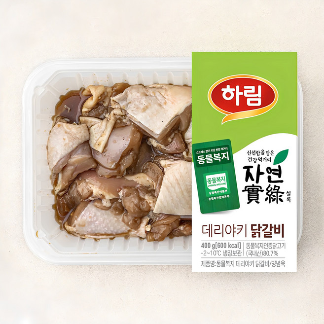 하림 동물복지 자연실록 데리야키 닭갈비, 400g, 1개