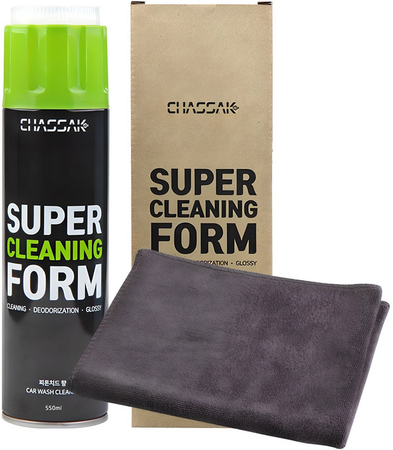 차싹 슈퍼클리닝폼 올인원패키지 + 극세사타월, 550ml, 1세트