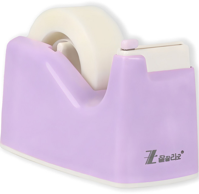 잘잘리오 미니 자동 안전 어린이 테이프 디스펜서 레인보우, 08라이트퍼플, 1개