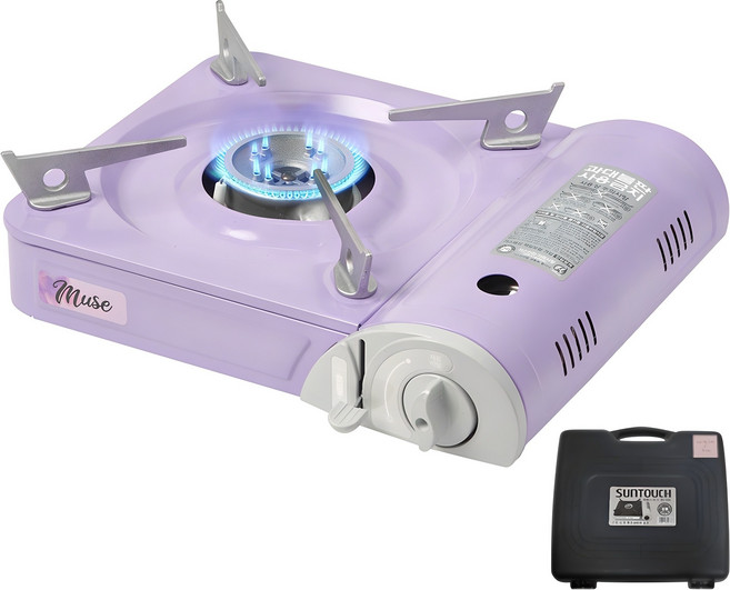 블럭버너 뮤즈 휴대용 가스렌지 + 전용 케이스 세트, 라벤더, 1개