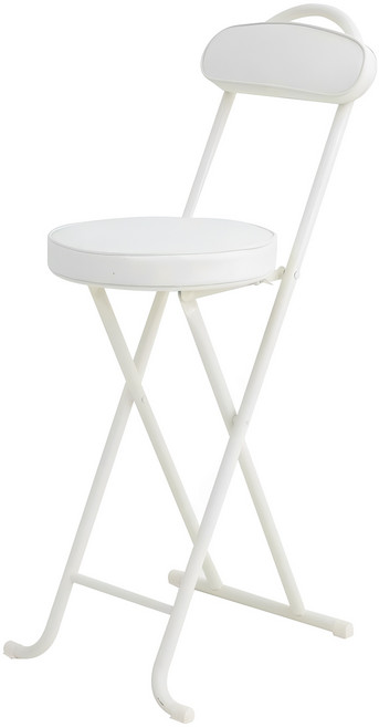 밴프 로이드 접이식 바텐 홈바의자 아일랜드식탁의자, 아이보리, 1개