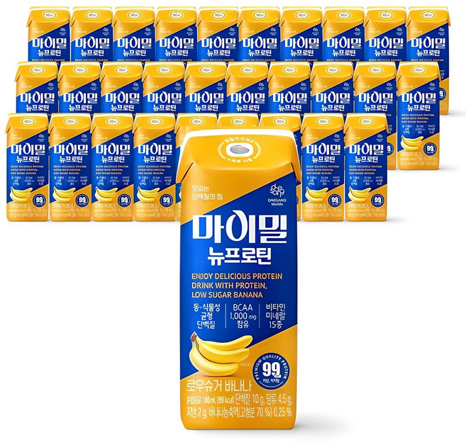 마이밀 뉴프로틴 로우슈거 바나나, 190ml, 30개