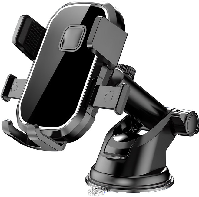 올비에스 차량용 흡착형 일반형 핸드폰 거치대, 1개, 블랙