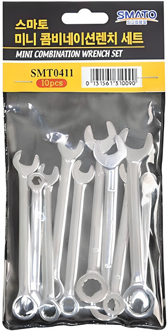 스마토 미니 콤비네이션 렌치 10종 세트 SMT0411, 1세트
