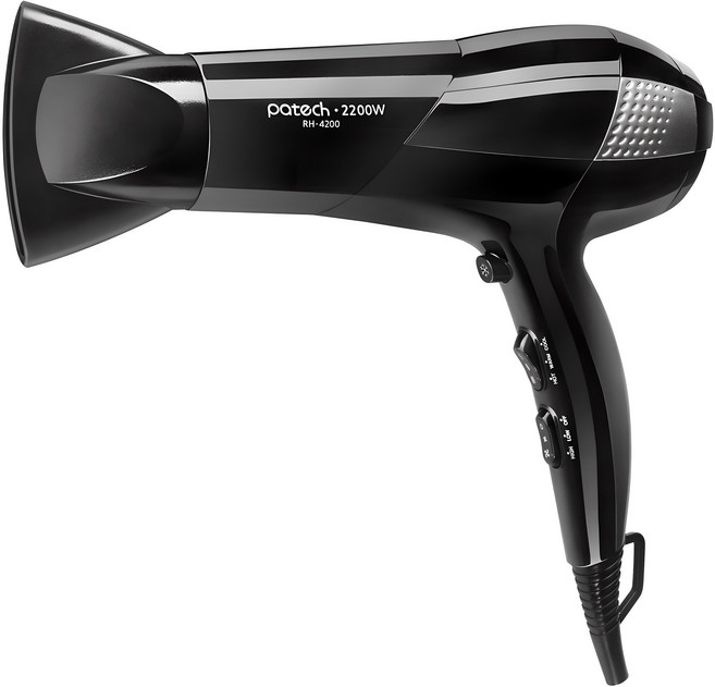 한일전자 파테크 초고출력 헤어 드라이기 2200W 저소음 전문가용 스타일러, RH-4200, 블랙