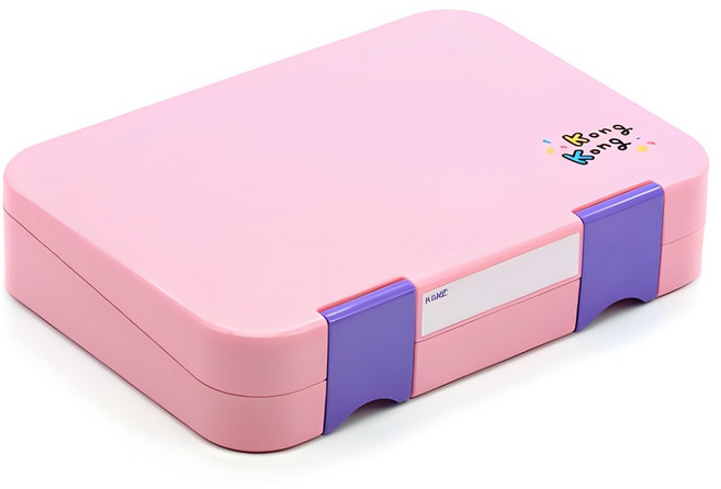 콩콩 미니 1단 도시락, 베이비핑크, 1개