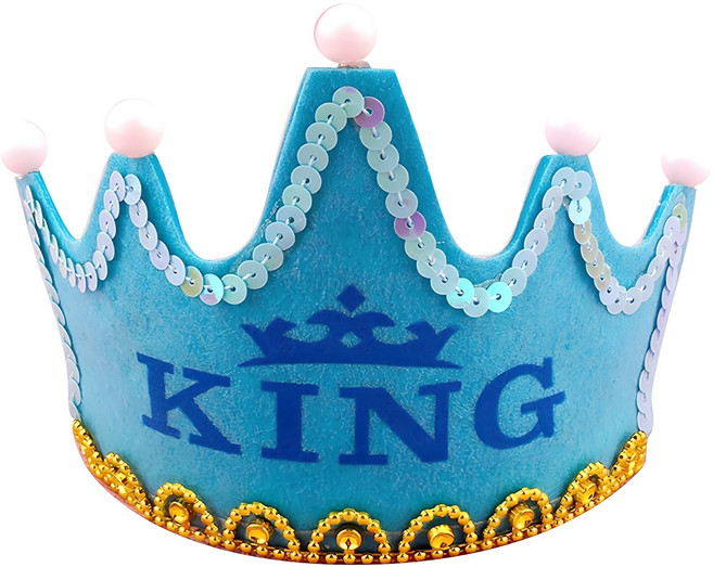 파티복닷컴 전구왕관모자, 블루킹, 1개