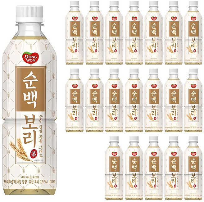 동원 순백 보리차, 500ml, 20개