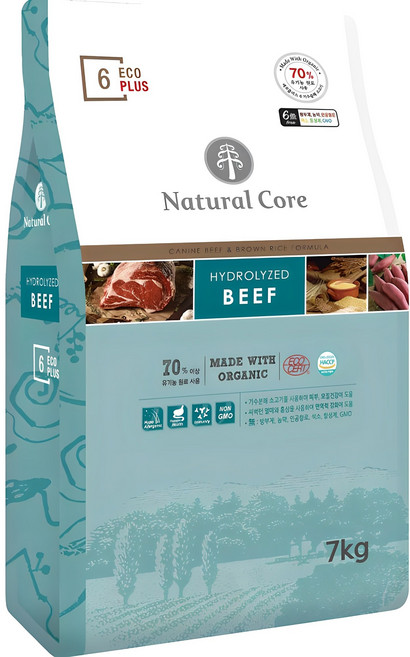 네츄럴코어 전연령 강아지 에코플러스6 건식사료, 소, 7kg, 1개
