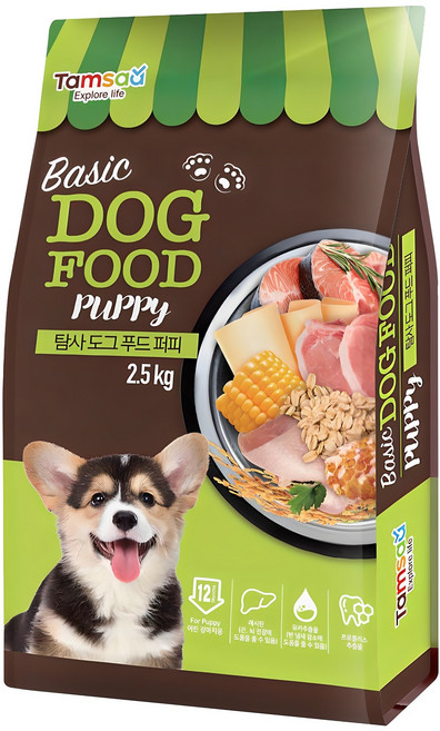 탐사 퍼피 도그푸드, 연어, 2.5kg, 1개