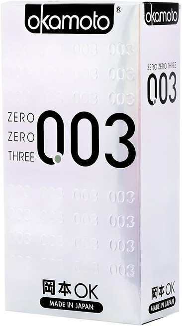 오카모토 003 플래티넘 슬림형 콘돔, 10개입, 1개
