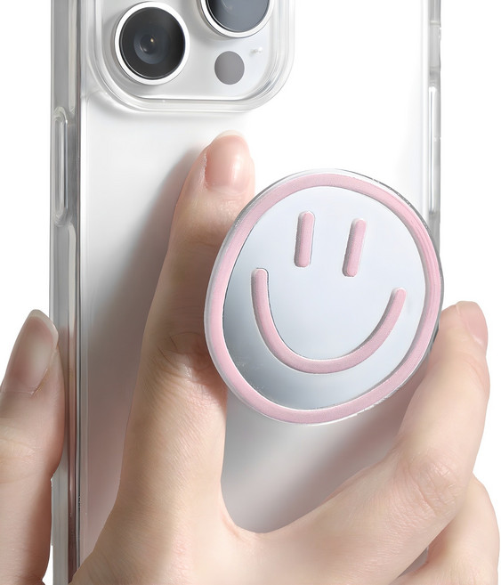 누아트 미러 그립 스마트톡, 스마일 핑크샌드, 1개