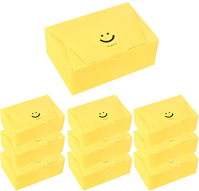 핸즈픽 스마일 미니 원터치 포장박스, 옐로우, 10개