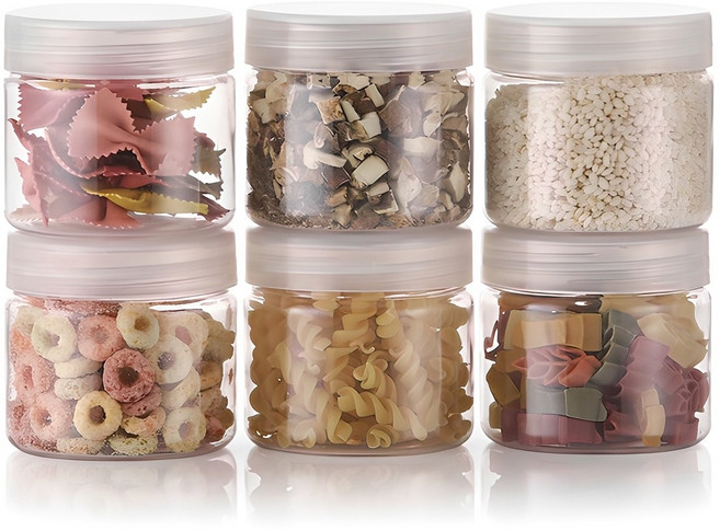 비프로젝트 냉장고 원형 보관용기 소 6p + 스티커 32종, 6개, 1세트