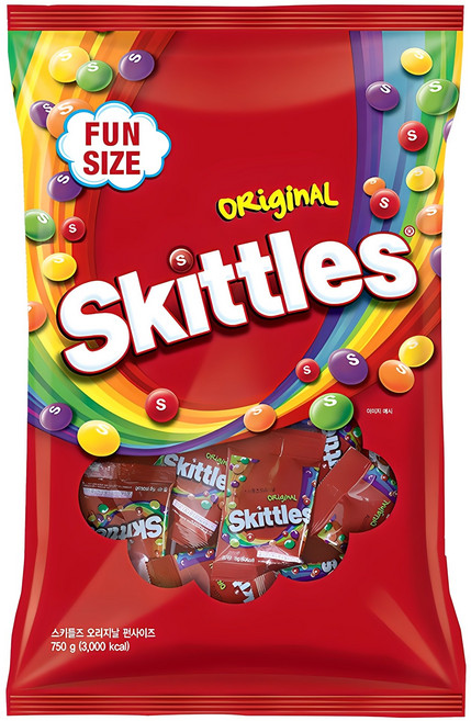 스키틀즈 오리지날 펀사이즈 캔디, 750g, 1개