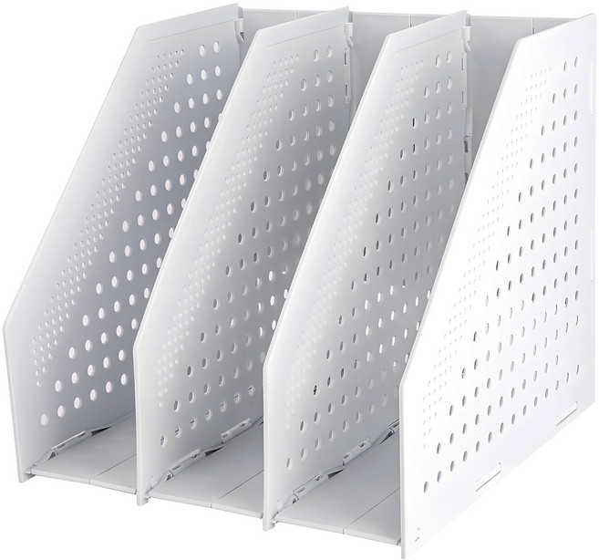 델리 3단 폴딩식 데스크 파일 꽂이, 그레이, 1개