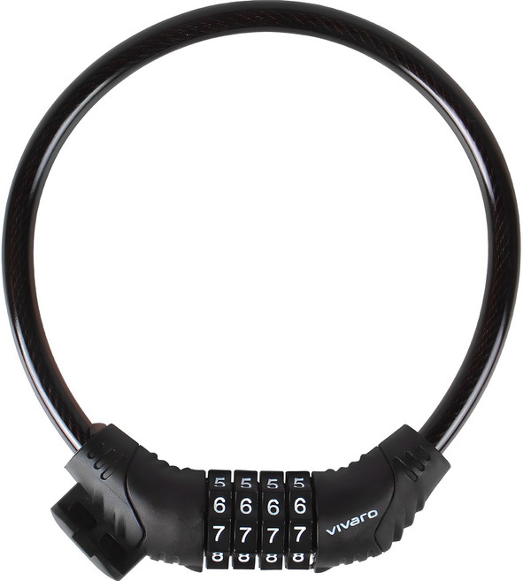 비바로 자전거 자물쇠 두께 8mm x 길이 400mm, 혼합색상, 1개