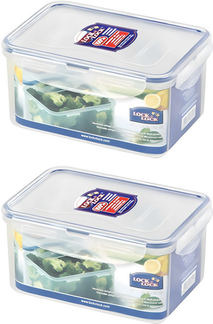 락앤락 클래식 직사각 밀폐용기, 2개, 1.1L