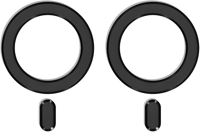 밸류엠 맥세이프 호환 플레이트 자석 스티커, 블랙, 2개