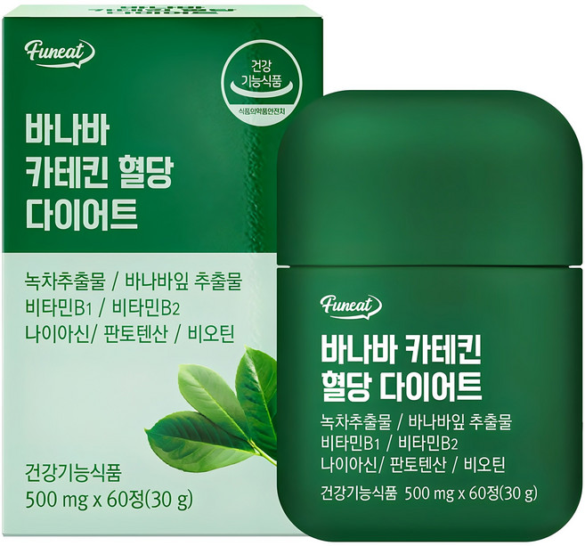 퍼니트 바나바 카테킨 혈당 다이어트, 60정, 1개