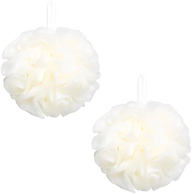 블루무역 버블버블 샤워볼, 아이보리, 1개입, 2개