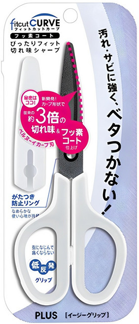 핏트컷커브 SC-175SF 이지그립가위, 175SF 화이트그레이, 1개