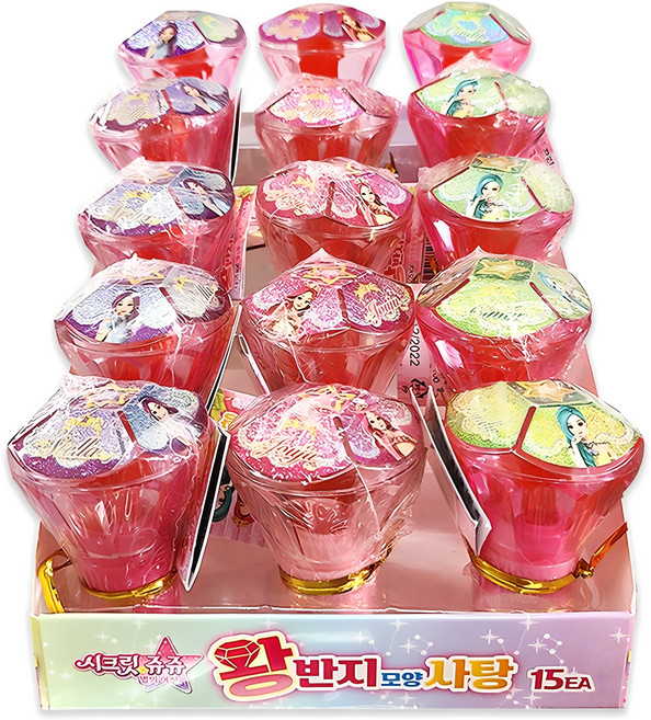 시크릿쥬쥬 왕반지 모양 사탕, 6g, 15개